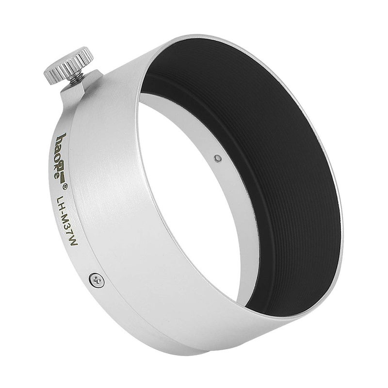 Haoge LH-M37W Metal Lens Hood for Leica Leitz Elmar 3.5cm 35mm f3.5 A36, Elmar 50mm f3.5 A36, Summaron 3.5cm 35mm f3.5 A36 and Other Lens with 36mm Outside Size Silver - Image 1